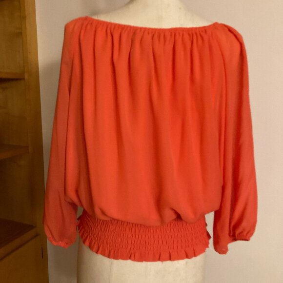 Colleen Lopez Coral Top Boat Neck Stretch - Picture 6 of 6